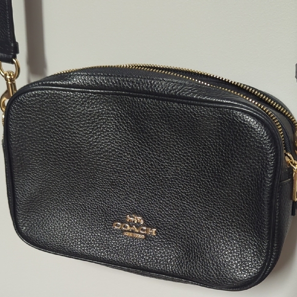 Coach Black Crossbody Bag with Gold Accents - Picture 2 of 9